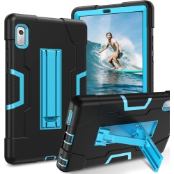 DUEDUE Case for Lenovo Tab M9 2023, Kickstand Heavy Duty Hard PC Cover Shockproof Full Body Protective Tablet Case