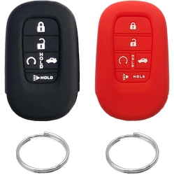 UDALIX 2 PCs Silicone Rubber Key Fob Cover，silicone Rubber Key Fob Cover Compatible With 2022 2023 Honda Accord Civic Hr-V