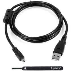 ALYKETS Replacenment USB Cable Cord Y Charger for Sony Cybershot Cyber-Shot Dsch200, Dsch300, Dscw370, Dscw800, Dscw830