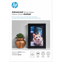 HP Advance Glossy Paper 4X 6 100 Sht 100 Sheets Of 4 X 6 Borderless Glossy Advan (Q6638A), 8.5 Inches X 11 Inches
