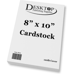 DESKTOP PUBLISHING 8" X 10" Stock - Blank Super Thick Paper - Heavy Weight 120Lb Cover Stock for Inkjet & Laser Printer - In White