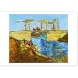 ART POSTER GALLERY Vincent Van Gogh “Langlois Bridge At Arles With Women Washing” Poster 16.53Inch×11.69Inch/42㎝×29.7㎝(A3)【Made In