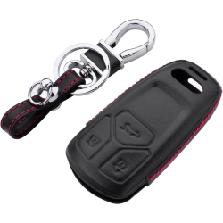 M.JVISUN Men Women Genuine Leather Key Fob Cover for Audi A4 A4L A5 A6 A7 A8 Q5 Q7 R8 Rs Q3 Rs4 Rs5 Rs7 S4 S5 S6 S7 S8