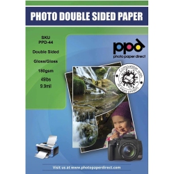PPD Inkjet Gloss/gloss Double Sided Photo Paper 8.5X11" 49Lbs. 180Gsm 9.9Mil X 50 Sheets (044-50)