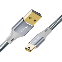 SMICEM Mini USB Cable USB 2.0 High Speed Cable Type A to Mini B Data Charging Cable 2.4 A Compatible With Digital Camera, Hero