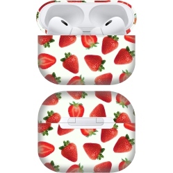 GLAMCASE Compataible With Airpods Pro 2Nd Generation - Strawberry Pattern Design Printed Cute Hard Snap