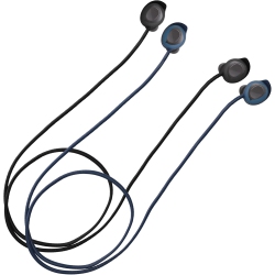 KWMOBILE Straps Compatible With Samsung Galaxy Buds Fe - 2X Silicone Holder for Earphones - Dark Blue/black