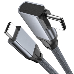 USEBEAN USB C to USB C Cable 3.3Ft, USB 3.2 Gen2X2 20GBps Data Transfer Right Angle 90° Type C Cord, USBc to USBc Pd 100W