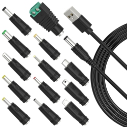 SOULBAY USB Charging Cable to Dc 5V Universal Power Cord With 13 PCs Adapters Dc5V Charger Replacement for Tablet