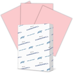 HAMMERMILL Colored Paper, 24 Lb Printer Paper, 8.5 X 11 - 1 Ream (500 Sheets) - Made In The Usa, Pastel Paper In Pink