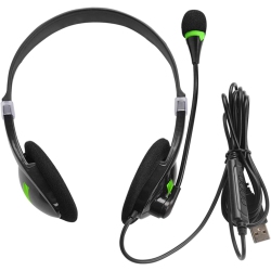HINDER USB With Rophone Noise Cancelling & Audio Controls, Wide Computer Headphones for Business, Clearer