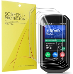 LAMSHAW Compatible for Garmin Edge 1050 Screen Protector, [6 Pack] Full Coverage Tpu Clear Film Compatible for Garmin