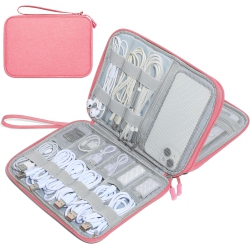 MEALPREP Travel Electronic Organizer Double Layer Cable Organizer Bag Portable Storage Case for Cable Cord, Phone, Charger, Power