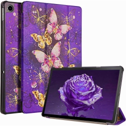 DUEDUE Case Compatible With Lenovo Tab M10 Plus Case, Butterfly Pattern Lenovo Tab M10 Plus 3Rd Gen Tablet Case Cover