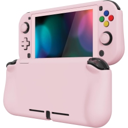 PLAYVITAL Zealprotect Protective Case for Nintendo Switch Lite W/screen Protector & Thumb Grip Caps & Button Caps