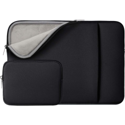 RAINYEAR MAKE LIFE Rainyear 15 Inch Laptop Sleeve Protective Case Soft Fluffy Lining Bag With Pocket & Accessories Pouch, Compatible
