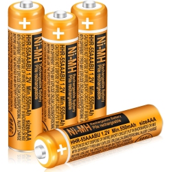 TRIANGLE POWER 4 Pack Hhr-55Aaabu Ni-Mh Rechargeable Y for Panasonic 1.2V 550Mah Aaa Y for Cordless Phones