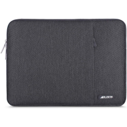 MOSISO Laptop Sleeve Bag Compatible With Laptop 15 Inch, Polyester Vertical Case With Pocket, Space In Gray