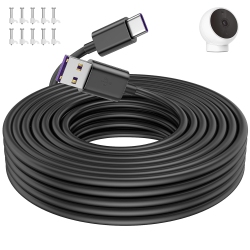 IMANGOO 33Ft/10M Power Extension Cable for USB-C Enab Security Cameras Indoor Outdoor Cctv Camera, USB A to USB C Extension