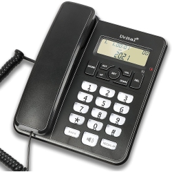 UVITAL Desktop Corded Telephone Phone for Home/hotel/office, Ringor Volume And Speakerphone Volume Adjustable, Auto Hang Off