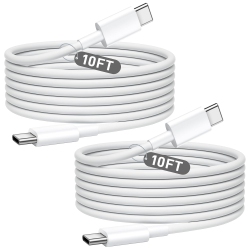 GOURDE USB C to USB C Cable Fast Charger [10Ft 2Pack] 60W/3A USB to USB C Cable Charging for Samsung S23/s22/s21 Type C Cable