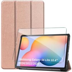 GOZOPO Case for Galaxy Tab S6 Lite 10.4 Inch 2024/2022/2020, With Screen Protector, Trifold Stand, Slim Cover Support