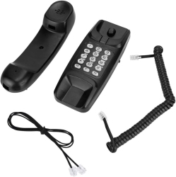 YUNIR Wall Mount Landline, No Caller Id Corded Phone Compact Business Telephone Extension Home Phone for Hotel Family