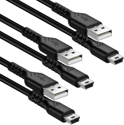 ISEEKERKIT USB Mini Charger Cable, Mini USB Cable[3-Pack 6Ft] USB-A 2.0 to Mini B Charging Cord Compatible With Ps3