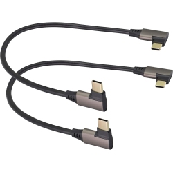 AAOTOKK 90 Degree USB 3.1 Type C Cable Right & Left Ang 3.1 USB Type C Male 4K60Hz Gen 2 Extension Cable Supports