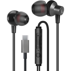 MAS CARNEY Mas Caeney Ti3 Wired USB Type C Headphones, USB C Earbuds, Earphones With Rophone for Samsung S20, Huawei P30 P40