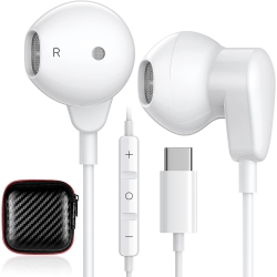 TITACUTE USB C Headphones for Iphone 15 Pro Max Samsung A53 A54 S23 S22 S21 S20 Plus Galaxy Z Flip 5 4 Type C Earphone With