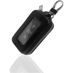 4UNEED Car Key Fob Cover, Universal Car Key Case With Keychain&carabiner, Premium Leather Smart Car Key Holder for Remote Key