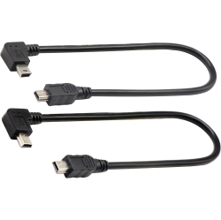 ZDYCGTIME (2-Pack) USB 2.0 Mini B Male Extender Cable, 90 Degree Right & Left Ang USB 2.0 Mini B Male to Male