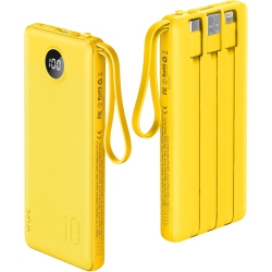 VRURC Portable Charger With Built-In Cables, 10000Mah Display USB C Power Bank, Slim Travel Y Pack With 5