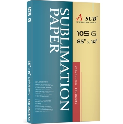 A-SUB Sublimation Paper- 150 Sheets Heat Transfer Paper 8.5X14 Inch Compatible With Inkjet Sublimation Printer 105G