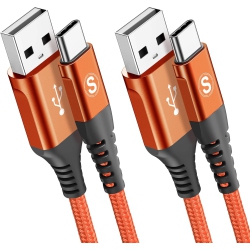 SWEGUARD USB C Cable Fast Charge 3.1A [2 Pack, 10Ft], Iphone 16 15 Pro Max Type C Charging Cable Nylon Braided Compatible