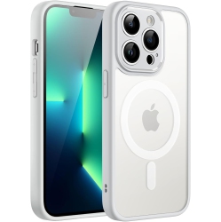 JETECH Magnetic Case for Iphone 13 Pro 6.1-Inch, Compatible With Magsafe, Translucent Matte Back Camera Lens Full