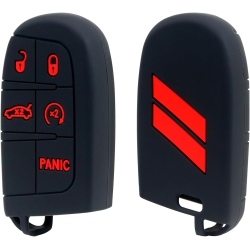 REMOCH Key Fob Cover for Dodge Accessories 5 Button Key Fob Case for Dodge Charger Challenger Durango Journey