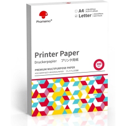 PHOMEMO Copy Regular Paper for P831 Portable Printer, Advanced Thermal Transfer Printing, Us Letter 8.5" X 11", Printer