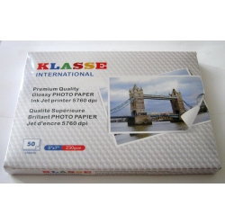 KLASSE INTERNATION 5X7 Inch Premium Glossy Photo Paper Thicker Quality 230 Gsm, Long Lasting 50 Sheets