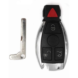 KUYUANSU 4 Buttons Remote Car Key Shell Key Replacement Fit for Mercedes Benz Year 2000+ Control Key Shell Bga Nec Key Fob