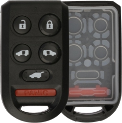 KEYLESSOPTION Replacement 6 Button Keyless Entry Remote Key Fob Shell Case With Trunk Release