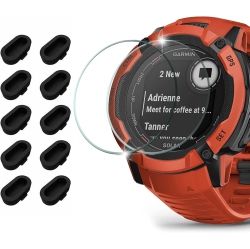 MIIMALL [10+2] Tempered Gl Screen Protector Compatible for Instinct 2X 9H Hardness Film With Silicone Port Protector