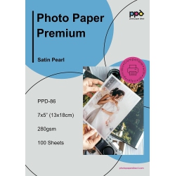 PPD Inkjet Satin Luster Super Premium Photo Paper 5X7 68Lbs 255Gsm 10.5Mil X100Sheets (086-100)