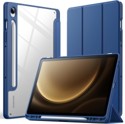 JETECH Case for Samsung Galaxy Tab S9 Fe 10.9-Inch With S Pen Holder, Clear Transparent Hard PC Back, Protective