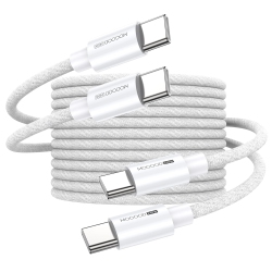 MOGOOD USB C to USB C Cable 240W 2-Pack 6.6Ft Type C Charging Cable Type C to Type C Fast Charger Cord Compatible