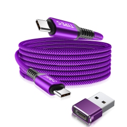 BASESAILOR USB Type C to C 100W Cable 3.3Ft With USB Adapter, Power Delivery Car Charging Pd Charger Cord for Iphone 16