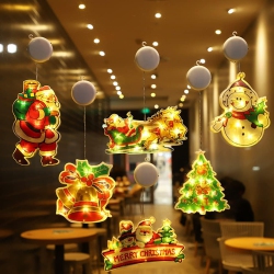 OLLNY DECOR Christmas Window Silhouette Decoration Christmas Window Decoration Lights Battery Operated Christmas Window Lighted Decorations