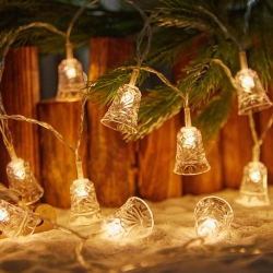 OLLNY DECOR Led Little Bell, Beautiful And Romantic Christmas Decoration, 19.6Ft 40Led Small Colored Light String, Gift Fairy Tale Light Decoration