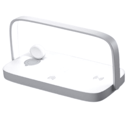 ZARE LIGHTING Zare Bedroom Lamp \w 3-In-1 Wireless Charger & Built-In Apple Watch Charger 2.5W, 15W Led Desk Lamp \w USB Charging Port, Night Table